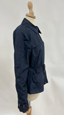 Giacca blu scuro con cintura WOOLRICH