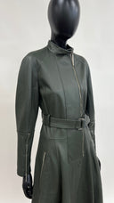 Trench in pelle verde Sportmax
