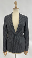 Blazer gessato grigio Lucio Vanotti