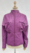 Giacca in pelle viola