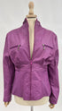 Giacca in pelle viola