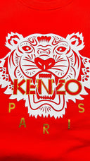 Felpa rossa con il logo KENZO