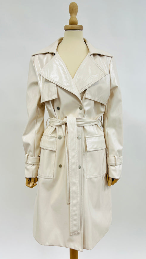 Trench doppiopetto in vinile