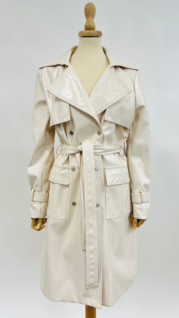 Trench doppiopetto in vinile