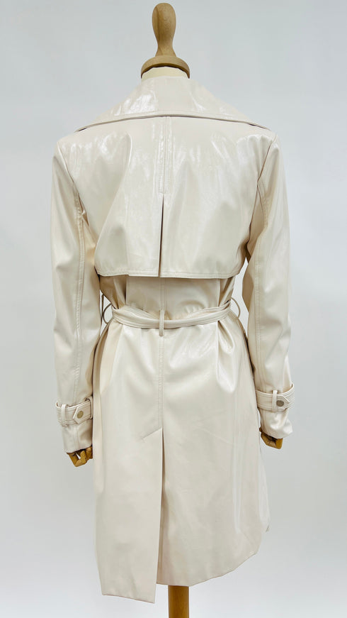 Trench doppiopetto in vinile