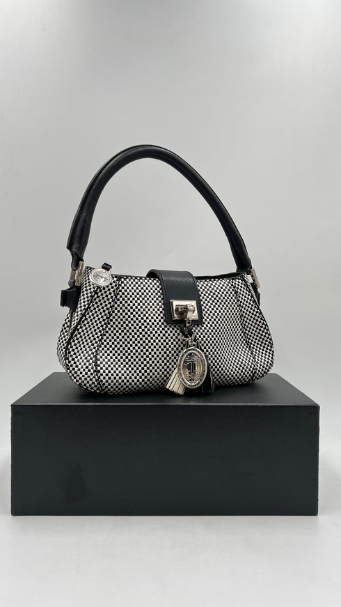 Borsa a mano microquadretti