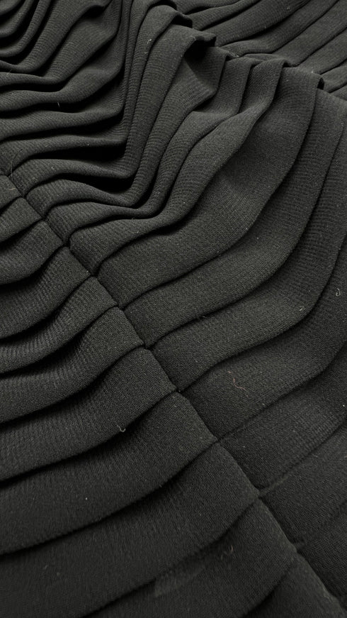 Camicia plissé nera