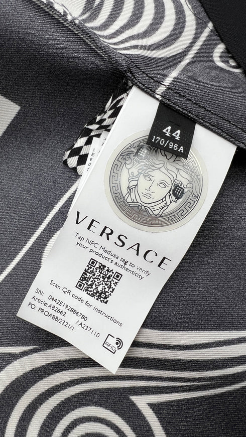 Camicia in seta broccata