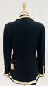 Blazer nero in lana-seta