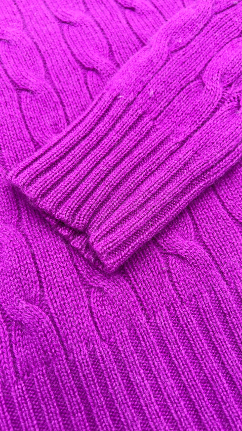 Maglia cashmere a trecce