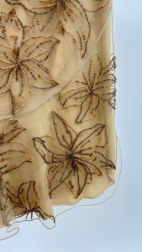 Gonna a fiori ricamati vintage