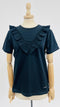 T-shirt scollo volant