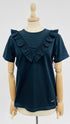 T-shirt scollo volant
