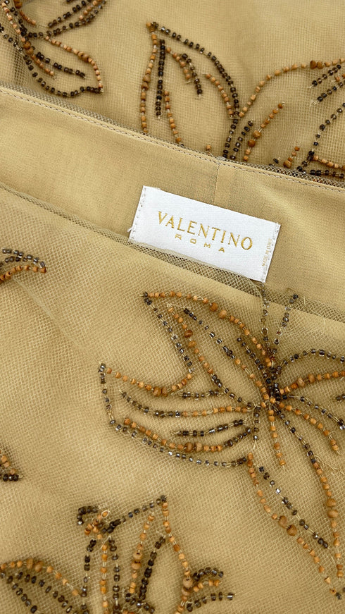 Gonna a fiori ricamati vintage