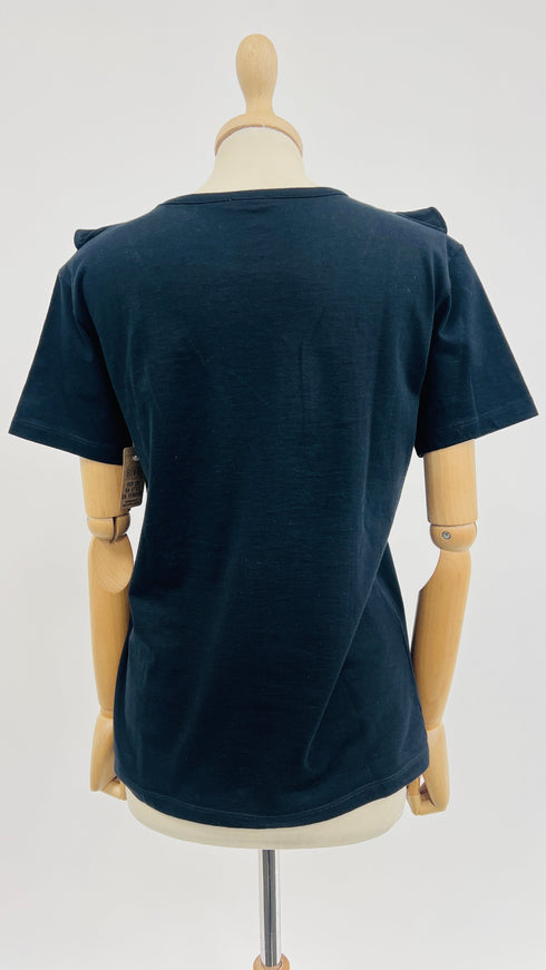 T-shirt scollo volant