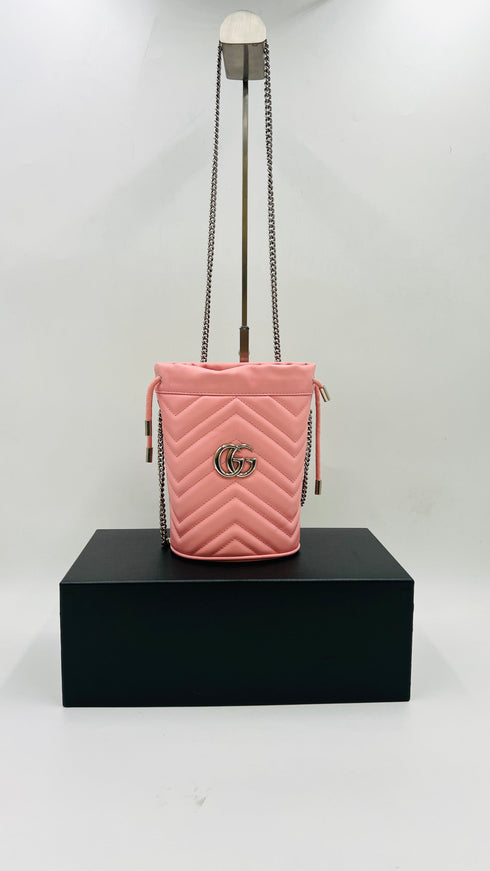 Borsa secchiello in pelle