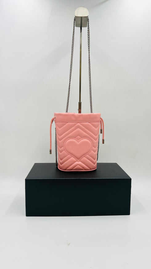 Borsa secchiello in pelle