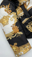 Piumino barocco logo Versace