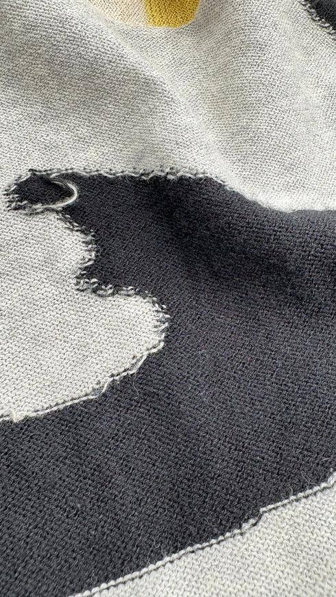 Smanicato in maglia multi-pattern