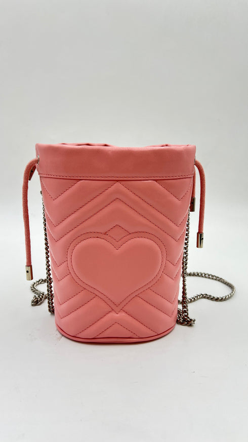 Borsa secchiello in pelle