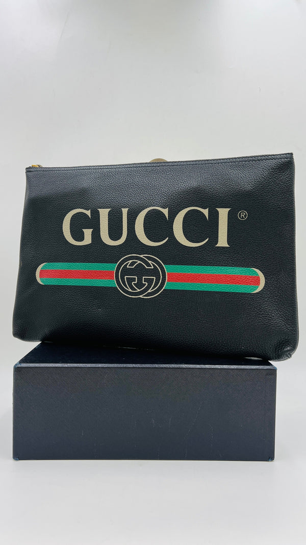 Pochette in pelle banda web