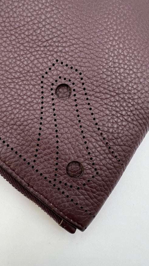 Cluch in pelle burgundy