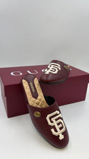 Slipper in pelle bordeaux GUCCI