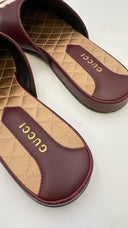 Slipper in pelle bordeaux GUCCI