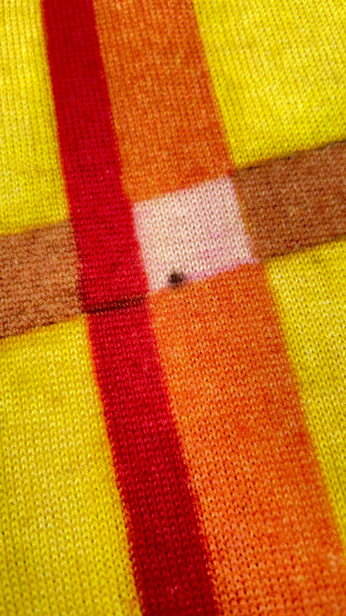 Maglia tartan a V