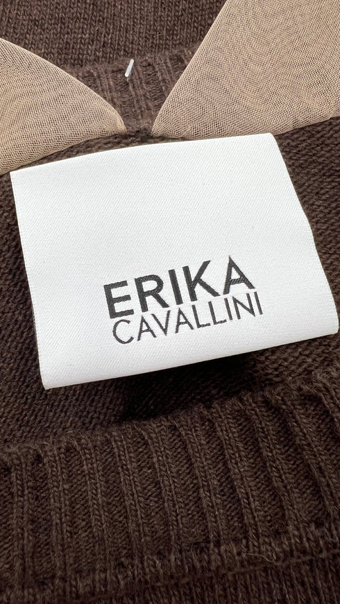 Maglione inserti collo tulle