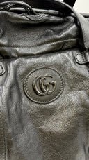 Borsa grande in pelle nera GUCCI