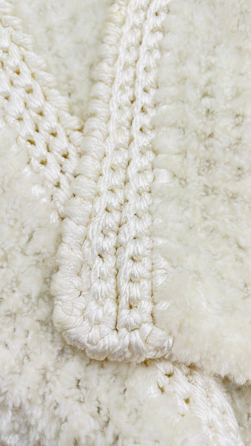 Giacca bianca in ciniglia