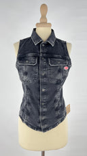 Gilet denim grigio Diesel