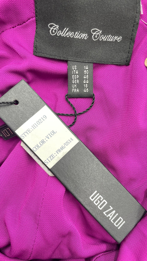 Abito midi drappeggiato con cartellino