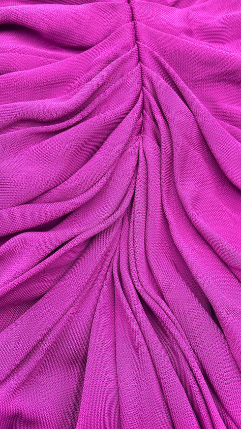 Abito midi drappeggiato con cartellino