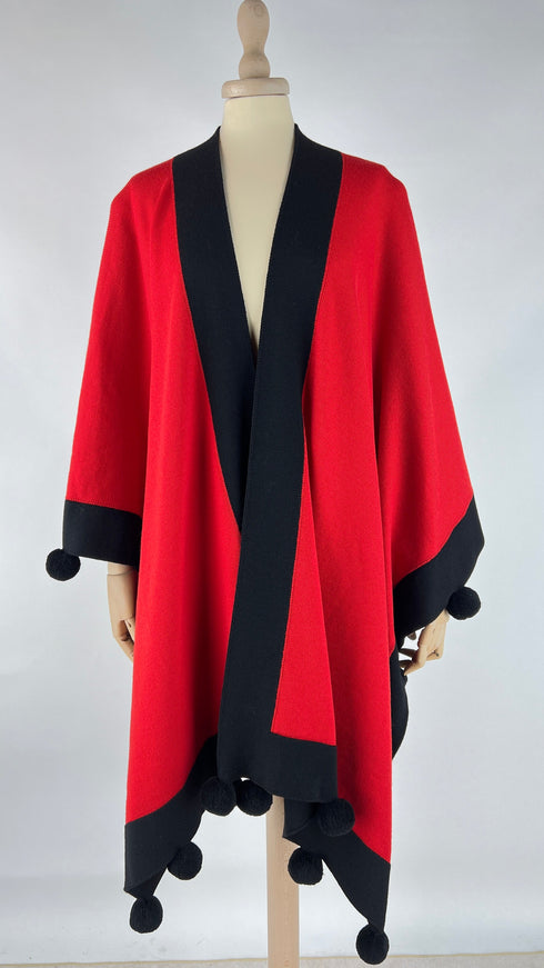 Cappa in lana bi-color