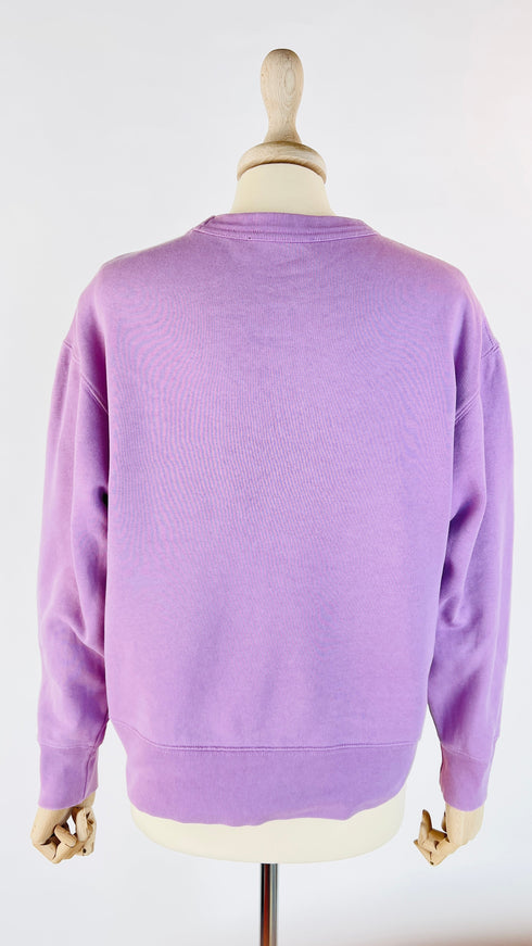 Felpa cropped in cotone