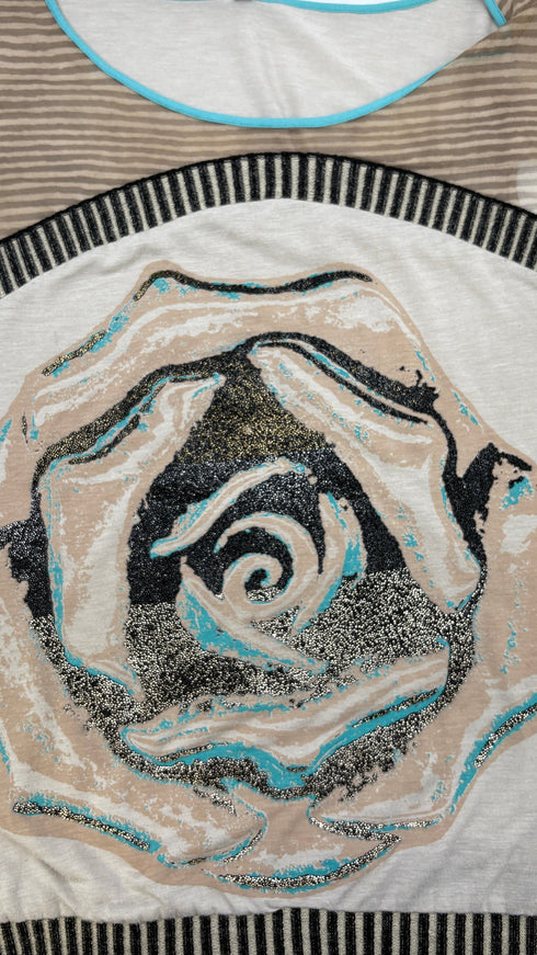 Top in maglia con perline