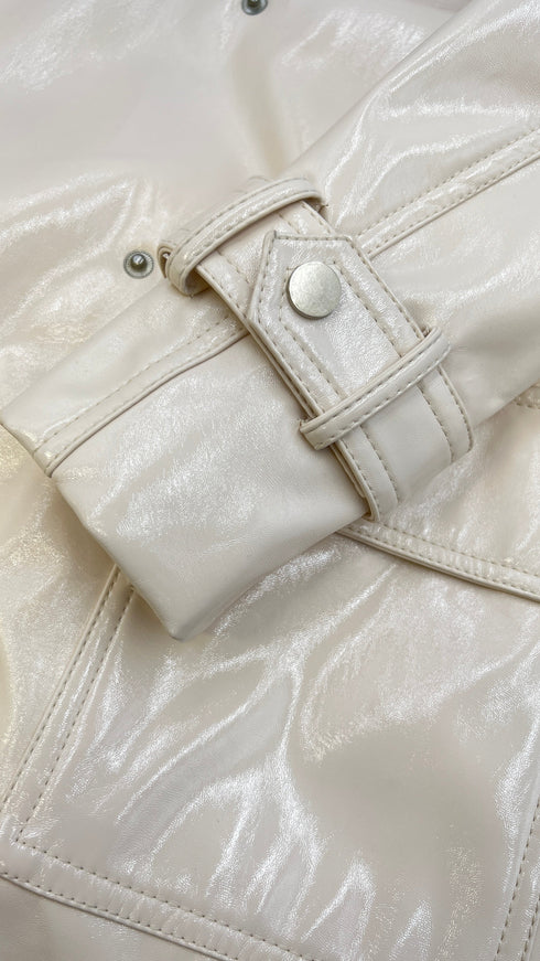 Trench doppiopetto in vinile