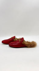 Slipper in velluto rosso GUCCI