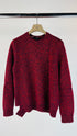 Maglione girocollo lana melange