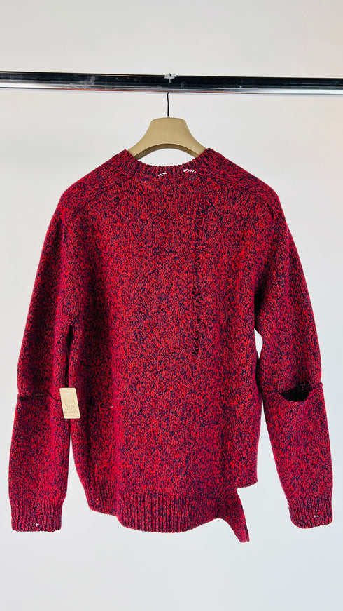 Maglione girocollo lana melange