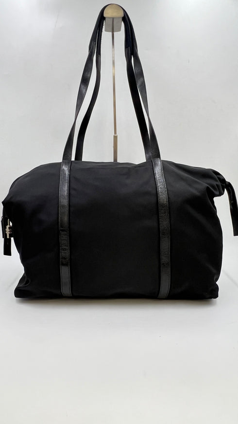 Borsa a spalla nera nylon