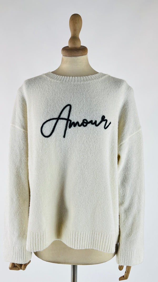 Maglia ricamo "Amour"