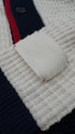 Cardigan righe rosso blu
