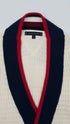 Cardigan righe rosso blu