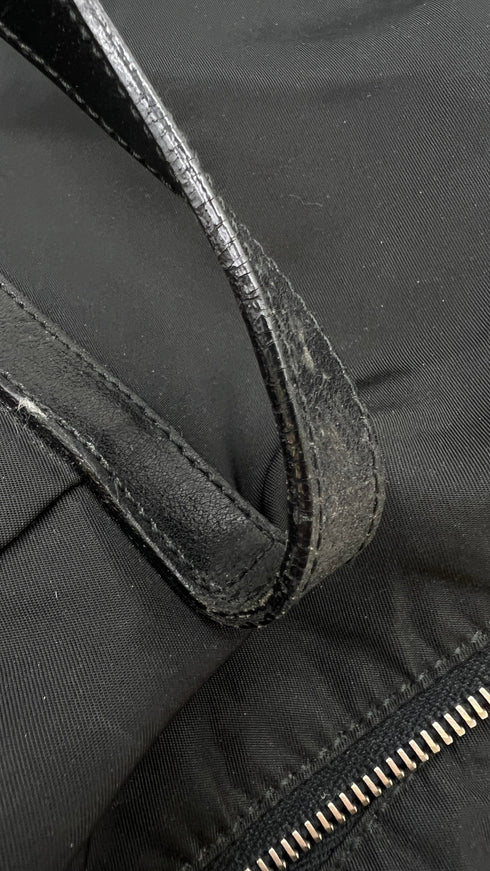 Borsa a spalla nera nylon