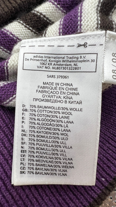 Cardigan cotone-lana a righe