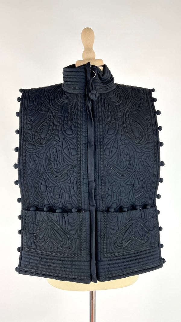 Gilet aperto fantasia fiori