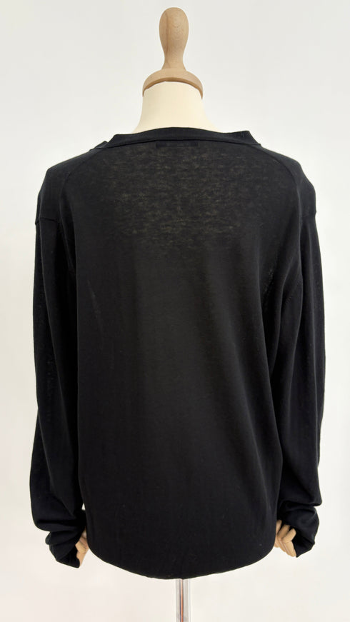 Cardigan in cotone nero